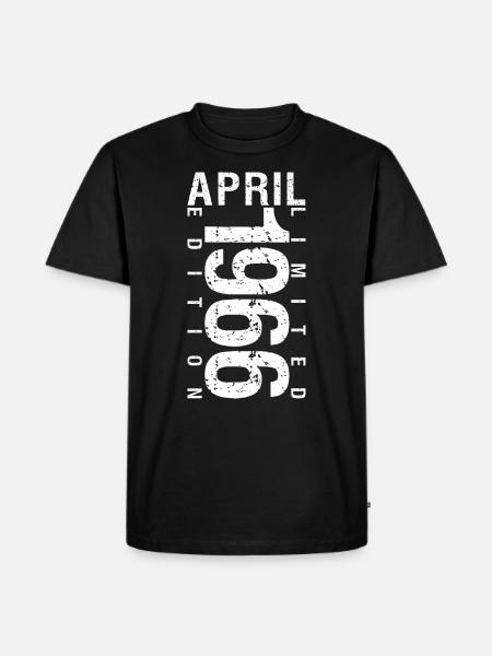 April 1966 April birthday gift 1966 - Men's Premium Organic T-Shirt - black