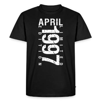 Avril 1997 Avril cadeau anniversaire 1997 - T-shirt Premium bio Homme - noir - Devant - Nico (187cm)