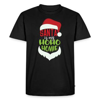 Père Noël est mon Ho Ho Ho Mie - T-shirt Premium bio Homme - noir - Devant - Nico (187cm)
