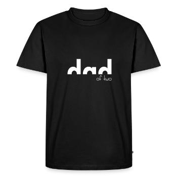 papa de deux enfants - T-shirt Premium bio Homme - noir - Devant - Nico (187cm)