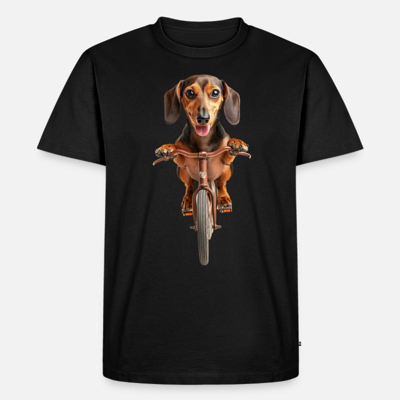 Dackel - Männer Premium Bio T-Shirt - Schwarz