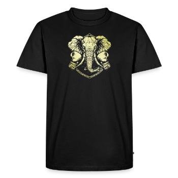 Boxer éléphant - T-shirt Premium bio Homme - noir - Devant - Nico (187cm)