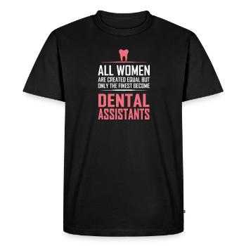 Assistants dentaires - T-shirt Premium bio Homme - noir - Devant - Nico (187cm)