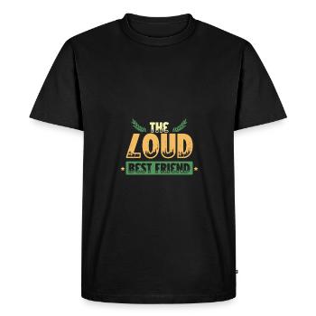 Loud best friend - Men's Premium Organic T-Shirt - black - Front - Nico (187cm)