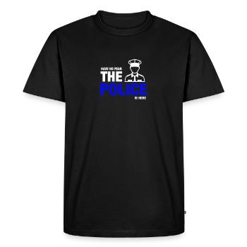 Avoir No Fear The Police Is Here - T-shirt Premium bio Homme - noir - Devant - Nico (187cm)