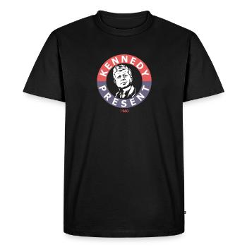 John F Kennedy pour le président - T-shirt Premium bio Homme - noir - Devant - Nico (187cm)