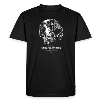 Saint Bernard Dad Dogs Dog Saint Bernard Wilsigns - Men's Premium Organic T-Shirt - black - Front - Nico (187cm)