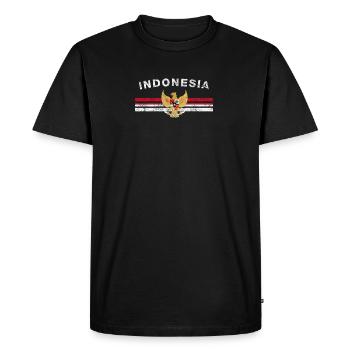 Drapeau indonésien shirt - Emblème indonésien et Indone - T-shirt Premium bio Homme - noir - Devant - Nico (187cm)