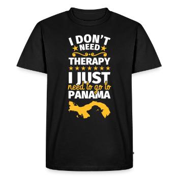 Panama gifts funny saying - Men's Premium Organic T-Shirt - black - Front - Nico (187cm)