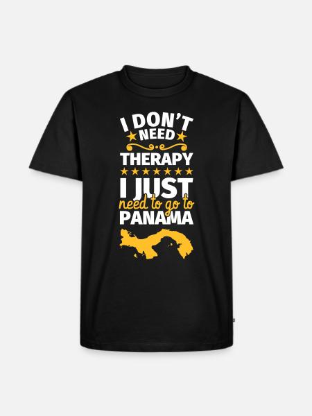 Panama Geschenke lustiger Spruch - Männer Premium Bio T-Shirt - Schwarz