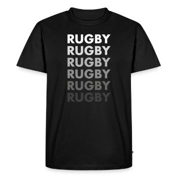 Rugby sportif - T-shirt Premium bio Homme - noir - Devant - Nico (187cm)