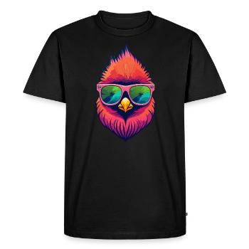 Cardinal Vogel Cardinal Rouge - T-shirt Premium bio Homme - noir - Devant - Nico (187cm)