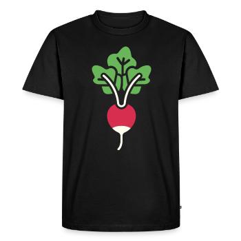 radis - T-shirt Premium bio Homme - noir - Devant - Nico (187cm)