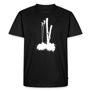 Vrais amis - Ski Alpes - Neige - T-shirt Premium bio Homme - noir - Devant - Nico (187cm)