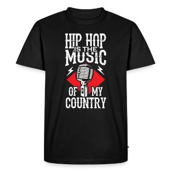 Le hip hop est la musique de mon pays - T-shirt Premium bio Homme - noir - Devant - Nico (187cm)