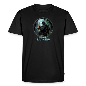 Société de sécurité intérieure HSchKp Saxe - T-shirt Premium bio Homme - noir - Devant - Nico (187cm)