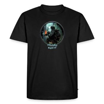 Heimatschutzkompanie HSchKp Küste - Männer Premium Bio T-Shirt - Schwarz - Vorne - Nico (187cm)