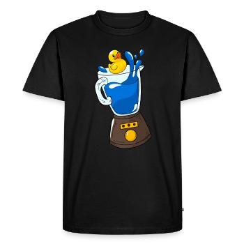 Canard mixeur - T-shirt Premium bio Homme - noir - Devant - Nico (187cm)