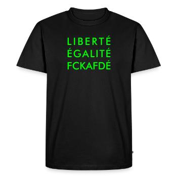LIBERTÉ - T-shirt Premium bio Homme - noir - Devant - Nico (187cm)