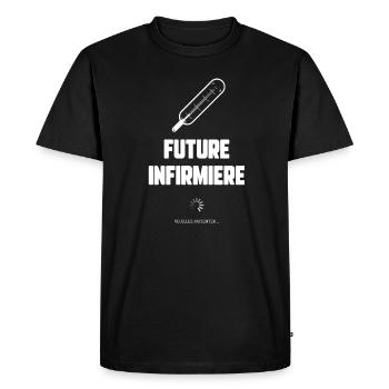Future infirmière - T-shirt Premium bio Homme - noir - Devant - Nico (187cm)