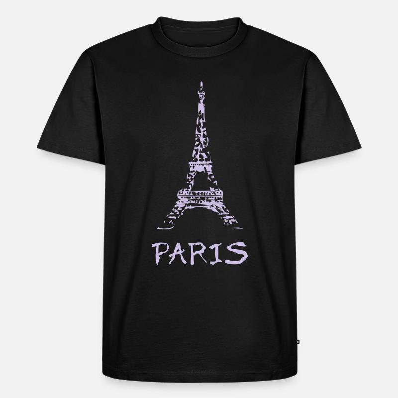 paris - Männer Premium Bio T-Shirt - Schwarz