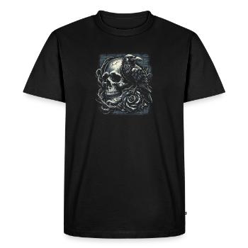 Gothic Memento Mori - Men's Premium Organic T-Shirt - black - Front - Nico (187cm)