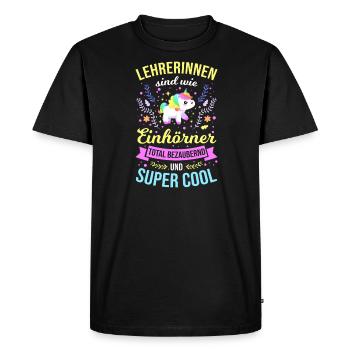 Les professeurs sont totalement adorables comme des licornes - T-shirt Premium bio Homme - noir - Devant - Nico (187cm)