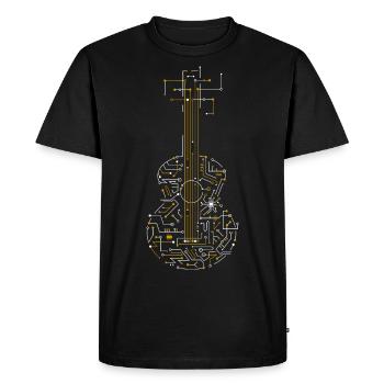 Electric Network Guitar 2 - Men's Premium Organic T-Shirt - black - Front - Nico (187cm)