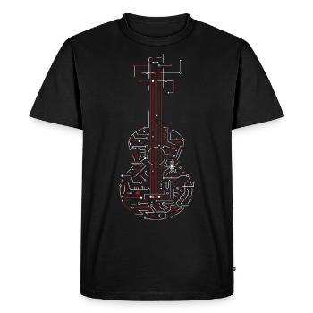 Electrical network guitar - Men's Premium Organic T-Shirt - black - Front - Nico (187cm)