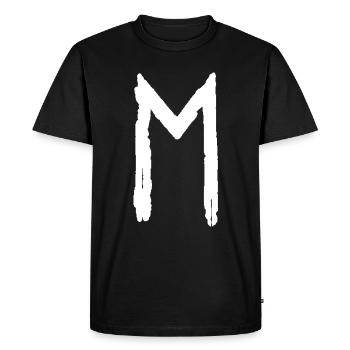 Elder Futhark Rune Ehwaz - Letter E - Men's Premium Organic T-Shirt - black - Front - Nico (187cm)