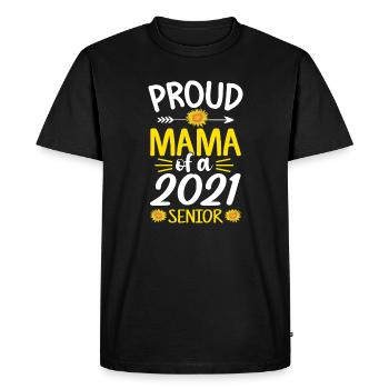 Proud Mama Of A 2021 Senior Graduates Funny - Men's Premium Organic T-Shirt - black - Front - Nico (187cm)