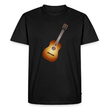 belle guitare acoustique dans des tons chauds - T-shirt Premium bio Homme - noir - Devant - Nico (187cm)
