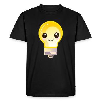 LIGHT BULB - Men's Premium Organic T-Shirt - black - Front - Nico (187cm)
