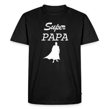 papa fêtes des pères cadeau fête des pères - T-shirt Premium bio Homme - noir - Devant - Nico (187cm)