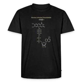 ADF Flavin Adenine Cofactor - Men's Premium Organic T-Shirt - black - Front - Nico (187cm)