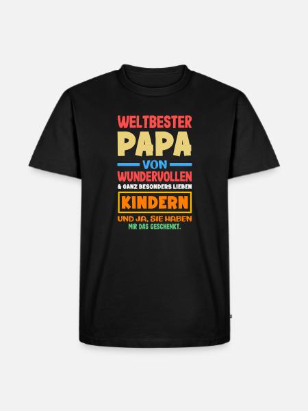 Funny Father's Day Gift Dad Beer - Men's Premium Organic T-Shirt - black