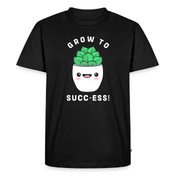 Cacti Plant Cactus - Men's Premium Organic T-Shirt - black - Front - Nico (187cm)