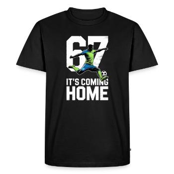 67 – Football - T-shirt Premium bio Homme - noir - Devant - Nico (187cm)