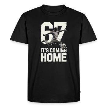 67 – Football - T-shirt Premium bio Homme - noir - Devant - Nico (187cm)