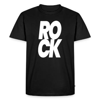 Lettres lourdes sur les glyphes de roche - T-shirt Premium bio Homme - noir - Devant - Nico (187cm)