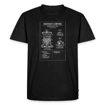 Instant Coffee Blueprint Illustration - Men's Premium Organic T-Shirt - black - Front - Nico (187cm)