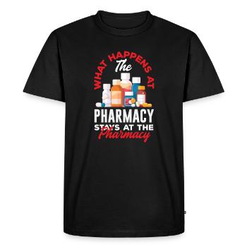 Pharmacien Technicien Pharmaceutique - T-shirt Premium bio Homme - noir - Devant - Nico (187cm)