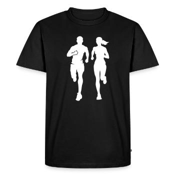 Marathon Runners Team Silhouette Marathon - Men's Premium Organic T-Shirt - black - Front - Nico (187cm)