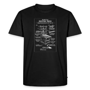 Plan d’impression classique - T-shirt Premium bio Homme - noir - Devant - Nico (187cm)