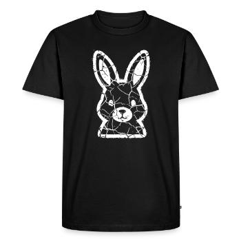 Bunny Head Grunge Vecteur de Pâques - T-shirt Premium bio Homme - noir - Devant - Nico (187cm)
