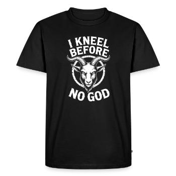 Emblème de la chèvre pas de Dieu - T-shirt Premium bio Homme - noir - Devant - Nico (187cm)