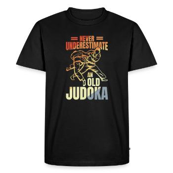 Judo Grandfather - Men's Premium Organic T-Shirt - black - Front - Nico (187cm)