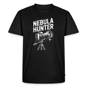 Télescope Nebula Hunter - T-shirt Premium bio Homme - noir - Devant - Nico (187cm)