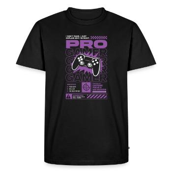 Pro Gamer Caffeine Powered Design - Men's Premium Organic T-Shirt - black - Front - Nico (187cm)