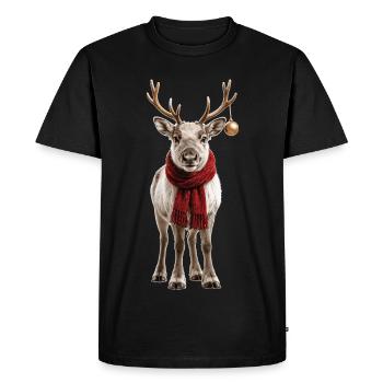 Rennes de Noël fiers - T-shirt Premium bio Homme - noir - Devant - Nico (187cm)